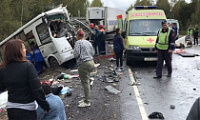 Крупная авария с участием автобуса произошла под Ярославлем